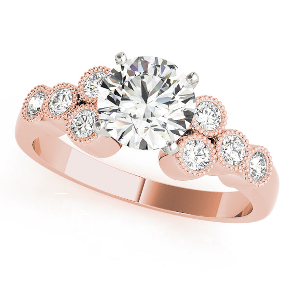 Milgrain Bezel-Set Diamond Engagement Ring (1/3 ct. tw.)