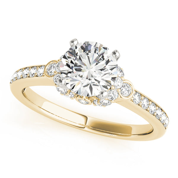 Graceful Scroll Pavé Diamond Engagement Ring (1/3 ct. tw.)
