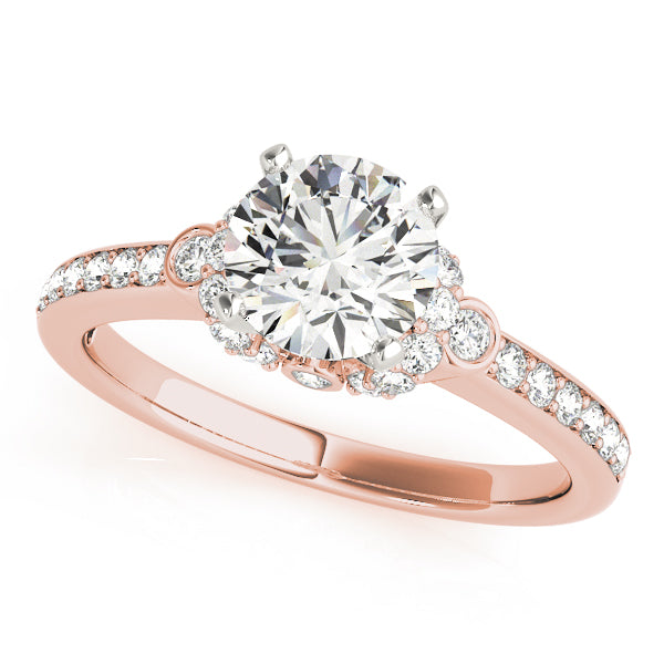 Graceful Scroll Pavé Diamond Engagement Ring (1/3 ct. tw.)