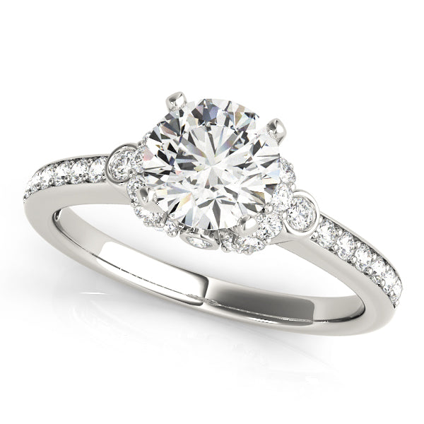 Graceful Scroll Pavé Diamond Engagement Ring (1/3 ct. tw.)