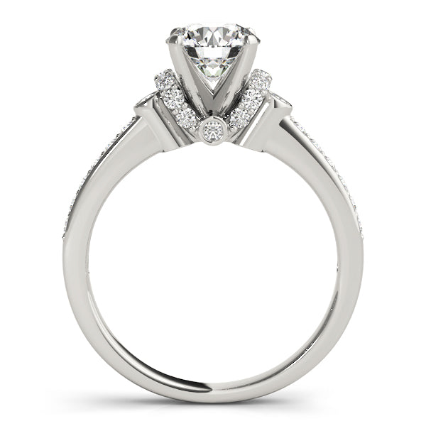 Graceful Scroll Pavé Diamond Engagement Ring (1/3 ct. tw.)