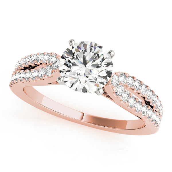 Split Shank Pavé Diamond Engagement Ring (3/8 ct. tw.)
