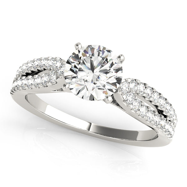 Split Shank Pavé Diamond Engagement Ring (3/8 ct. tw.)