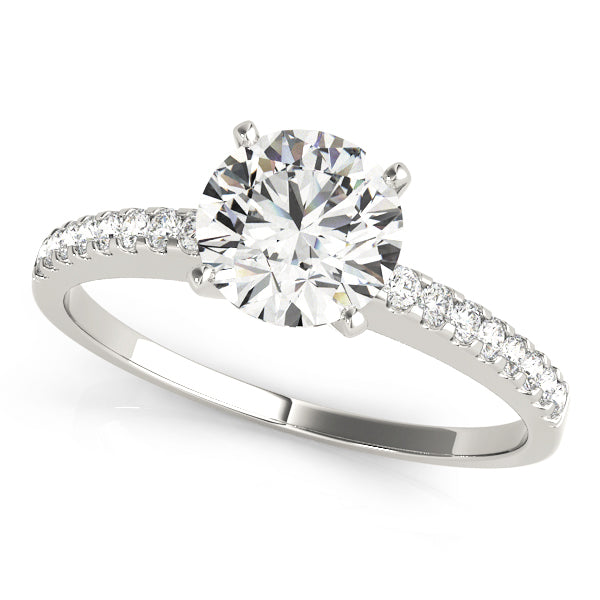 Petite Pavé Diamond Engagement Ring (1/5 ct. tw.)