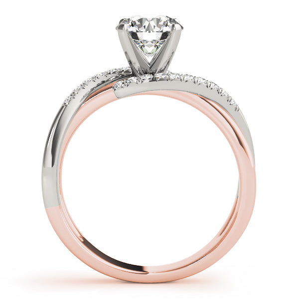 Twist Diamond Engagement Ring Two-Tone (1/10 ct. tw.)