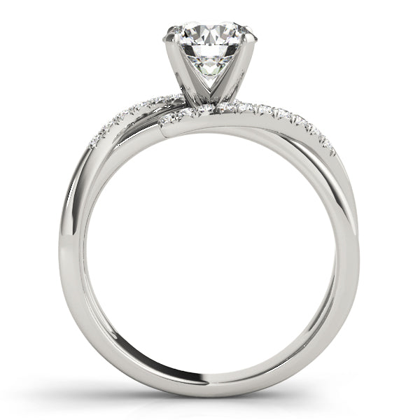 Twist Diamond Engagement Ring Two-Tone (1/10 ct. tw.)