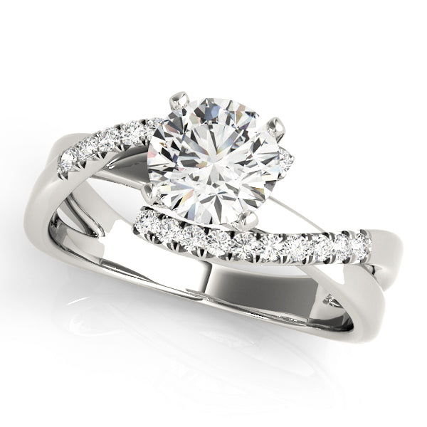 Twist Diamond Engagement Ring Two-Tone (1/10 ct. tw.)