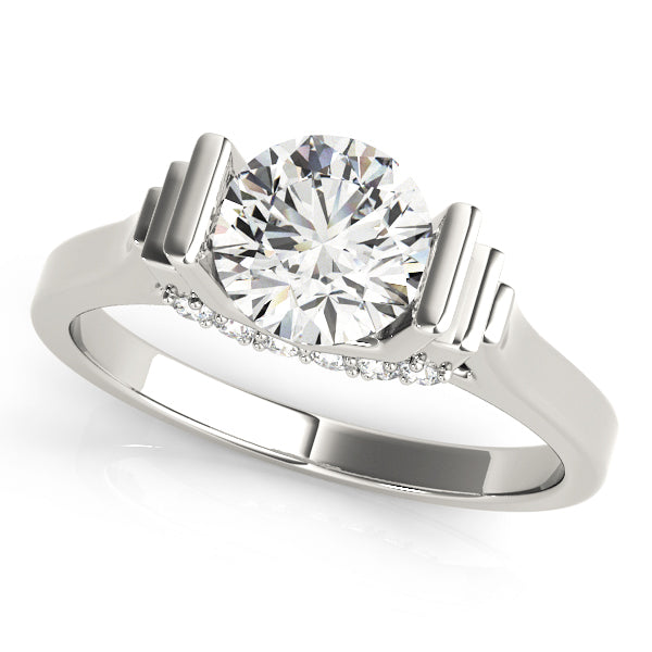 Architectural Channel-Set Diamond Engagement Ring (1/10 ct. tw.)