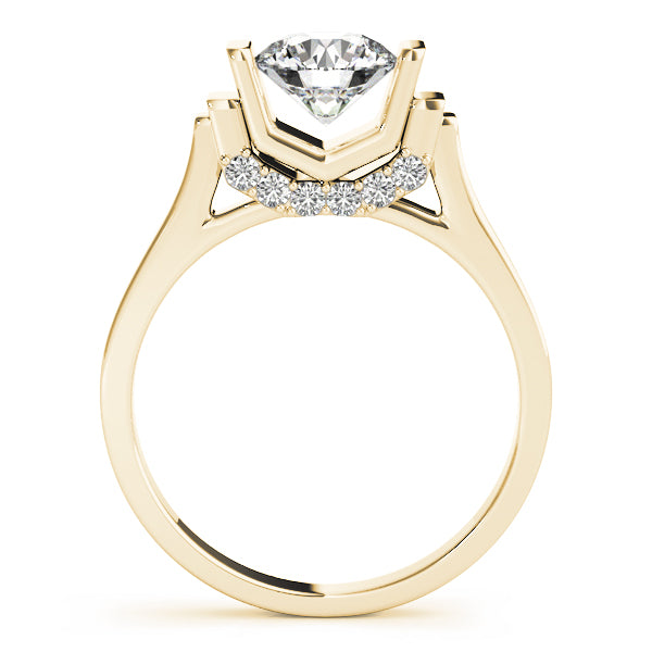 Architectural Channel-Set Diamond Engagement Ring (1/10 ct. tw.)