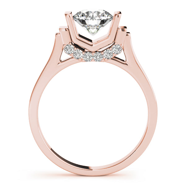 Architectural Channel-Set Diamond Engagement Ring (1/10 ct. tw.)
