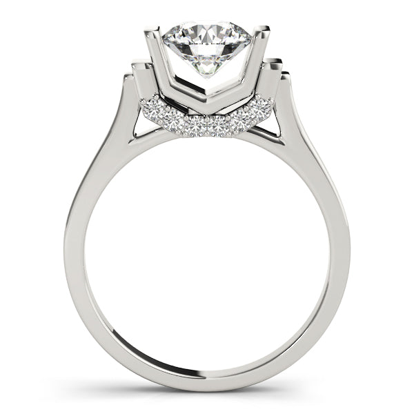 Architectural Channel-Set Diamond Engagement Ring (1/10 ct. tw.)