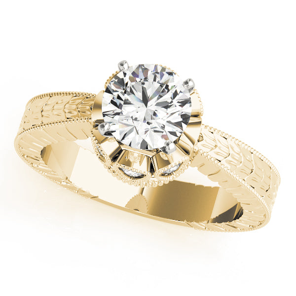 Vintage Heart Motif Diamond Engagement Ring (1/20 ct. tw.)
