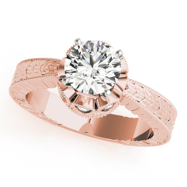 Vintage Heart Motif Diamond Engagement Ring (1/20 ct. tw.)