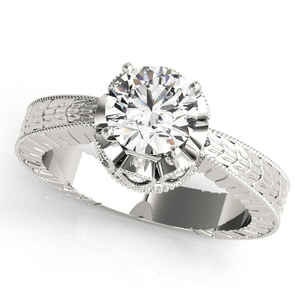 Vintage Heart Motif Diamond Engagement Ring (1/20 ct. tw.)