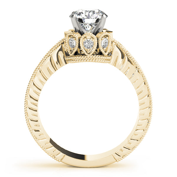 Vintage Heart Motif Diamond Engagement Ring (1/20 ct. tw.)