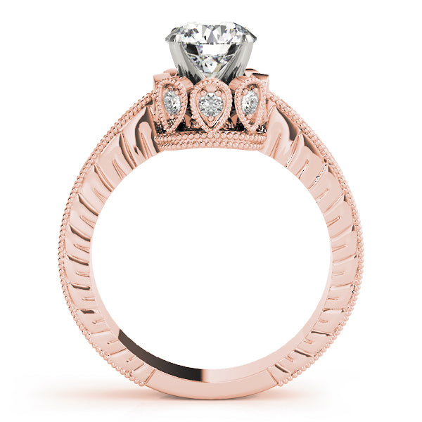 Vintage Heart Motif Diamond Engagement Ring (1/20 ct. tw.)
