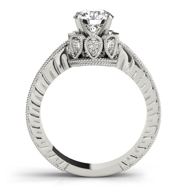 Vintage Heart Motif Diamond Engagement Ring (1/20 ct. tw.)