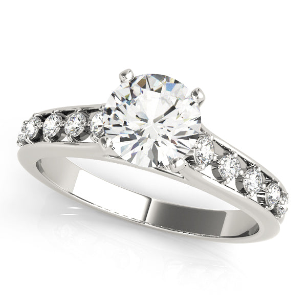 Scalloped Pavé Diamond Engagement Ring (1/4 ct. tw.)