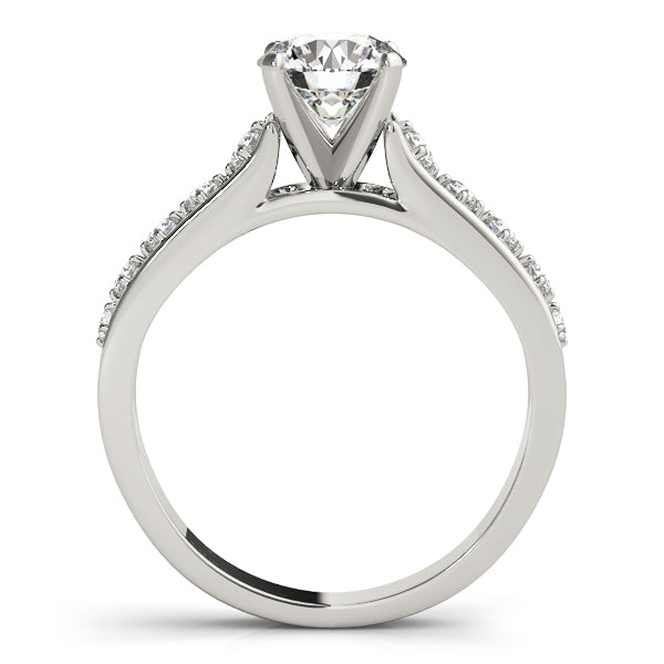 Scalloped Pavé Diamond Engagement Ring (1/4 ct. tw.)