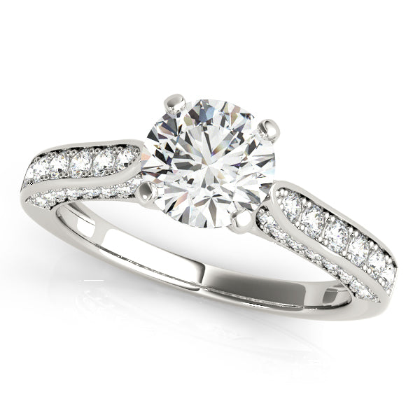 Channel-Set Split Shank Diamond Engagement Ring (7/8 ct. tw.)