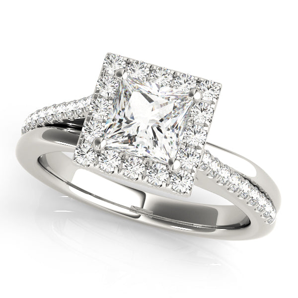 Halo Pavé Diamond Engagement Ring (3/8 ct. tw.)