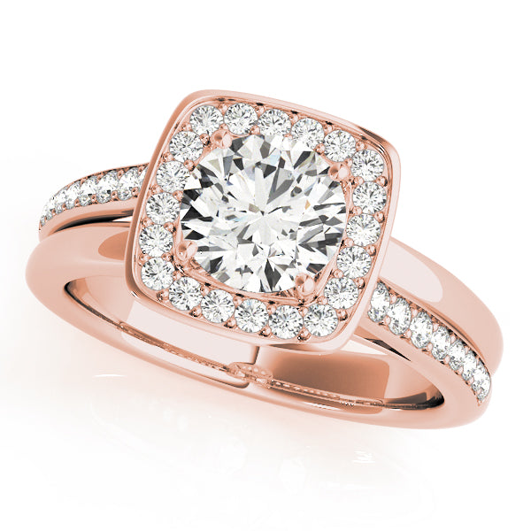 Cushion Halo Pavé Diamond Engagement Ring (1/4 ct. tw.)