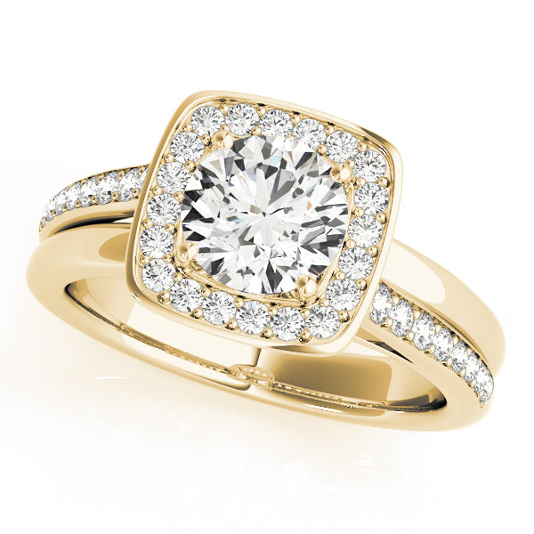 Cushion Halo Pavé Diamond Engagement Ring (1/4 ct. tw.)