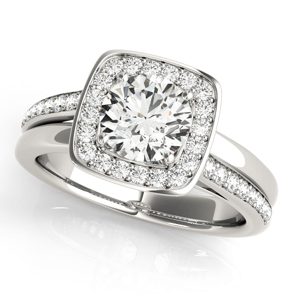 Cushion Halo Pavé Diamond Engagement Ring (1/3 ct. tw.)