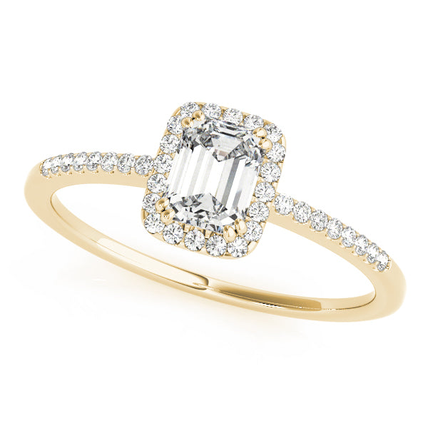 Halo Pavé Diamond Engagement Ring (1/8 ct. tw.)