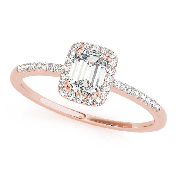 Halo Pavé Diamond Engagement Ring (1/8 ct. tw.)