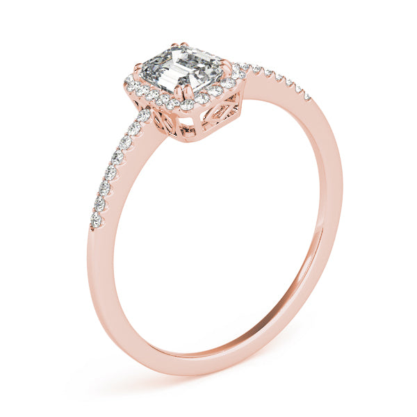 Halo Pavé Diamond Engagement Ring (1/8 ct. tw.)