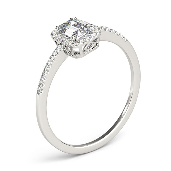 Halo Pavé Diamond Engagement Ring (1/8 ct. tw.)
