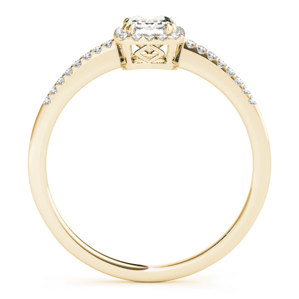 Halo Pavé Diamond Engagement Ring (1/8 ct. tw.)