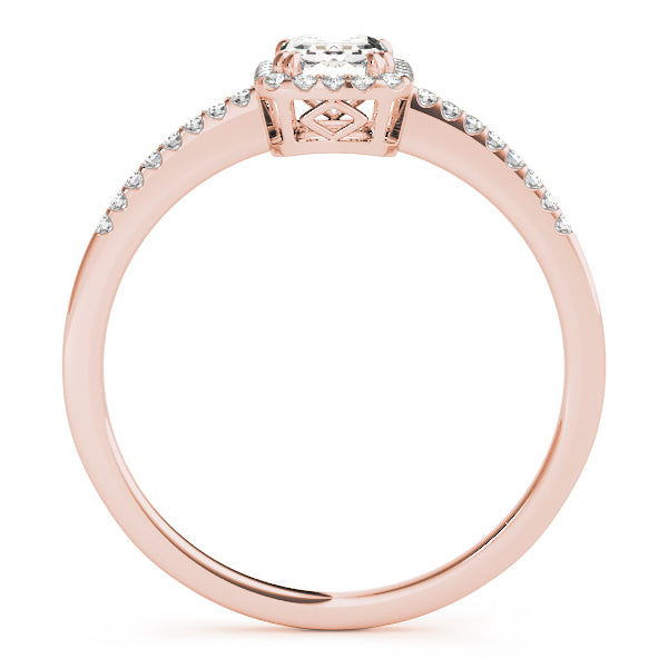 Halo Pavé Diamond Engagement Ring (1/8 ct. tw.)
