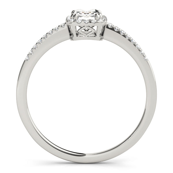 Halo Pavé Diamond Engagement Ring (1/8 ct. tw.)