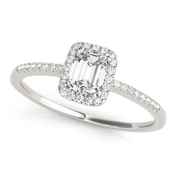 Halo Pavé Diamond Engagement Ring (1/5 ct. tw.)