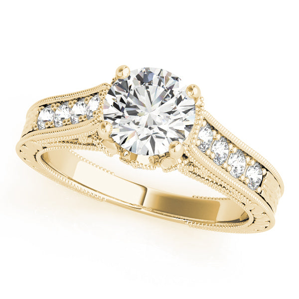 Graduated Milgrain Diamond Engagement Ring (1/3 ct. tw.)