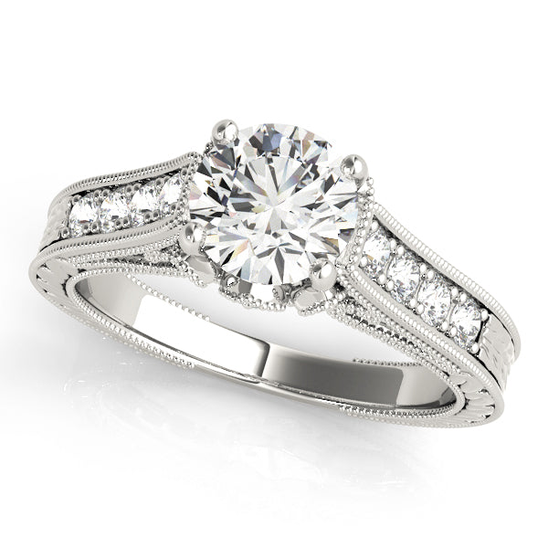 Graduated Milgrain Diamond Engagement Ring (1/3 ct. tw.)
