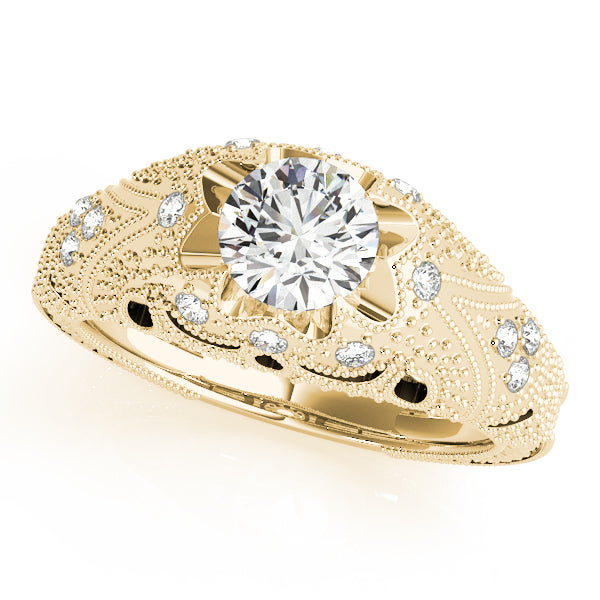 Vintage Milgrain Diamond Engagement Ring (1/8 ct. tw.)