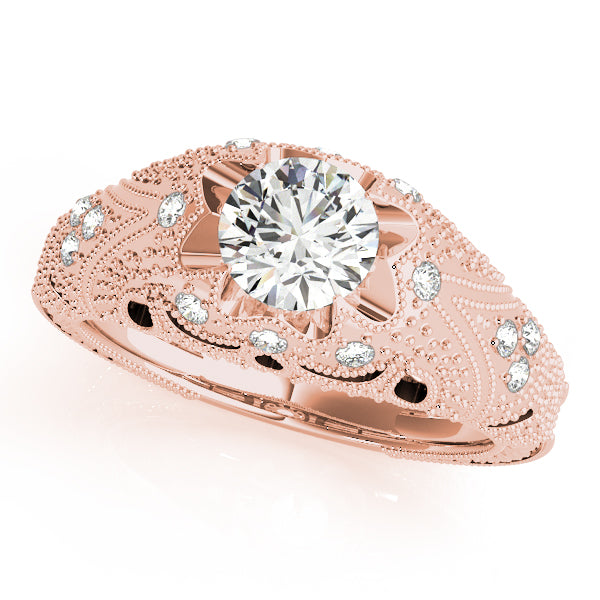 Vintage Milgrain Diamond Engagement Ring (1/8 ct. tw.)