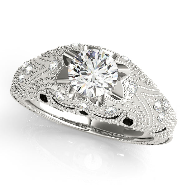 Vintage Milgrain Diamond Engagement Ring (1/8 ct. tw.)