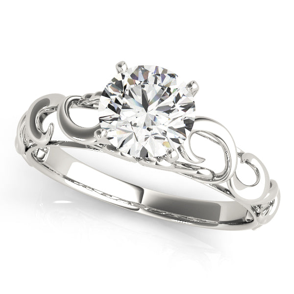 Romantic Scrollwork Engagement Ring