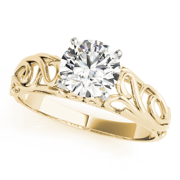 Romantic Scrollwork Engagement Ring