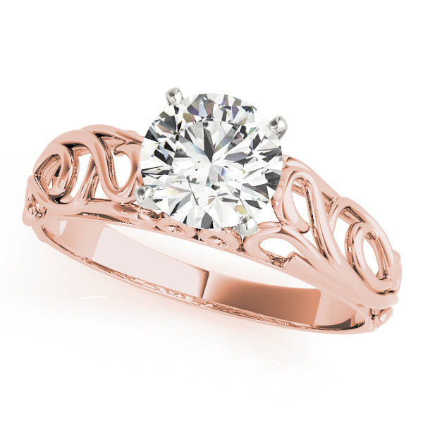 Romantic Scrollwork Engagement Ring