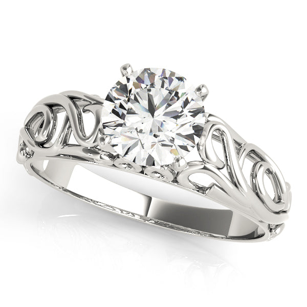 Romantic Scrollwork Engagement Ring