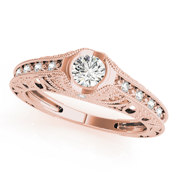 Vintage Milgrain Pavé Diamond Engagement Ring (1/10 ct. tw.)
