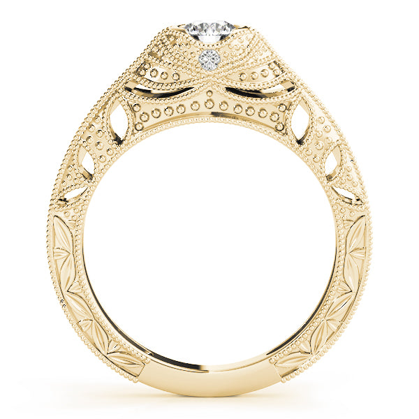 Vintage Milgrain Pavé Diamond Engagement Ring (1/10 ct. tw.)