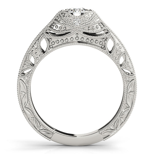 Vintage Milgrain Pavé Diamond Engagement Ring (1/10 ct. tw.)