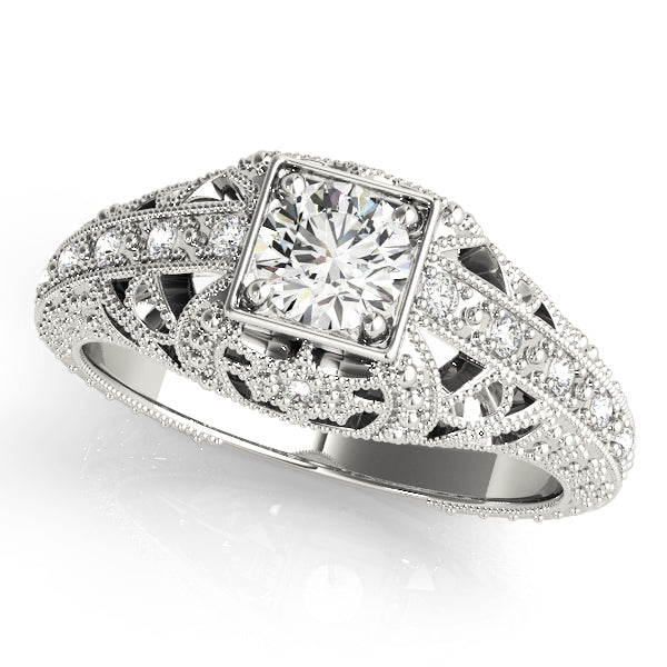Vintage Milgrain Diamond Engagement Ring (1/8 ct. tw.)