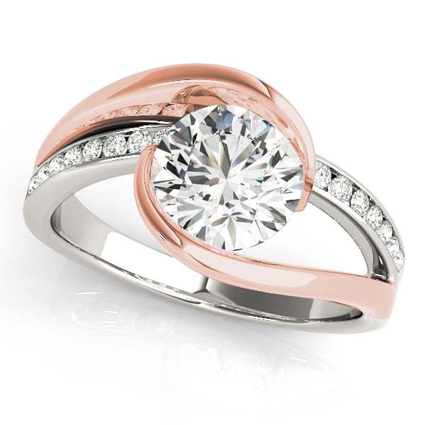 Twist Channel-Set Diamond Engagement Ring (1/5 ct. tw.)